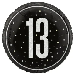 Folieballong 13 Svart/Silver