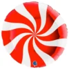 Folieballong Swirly Vit-Röd