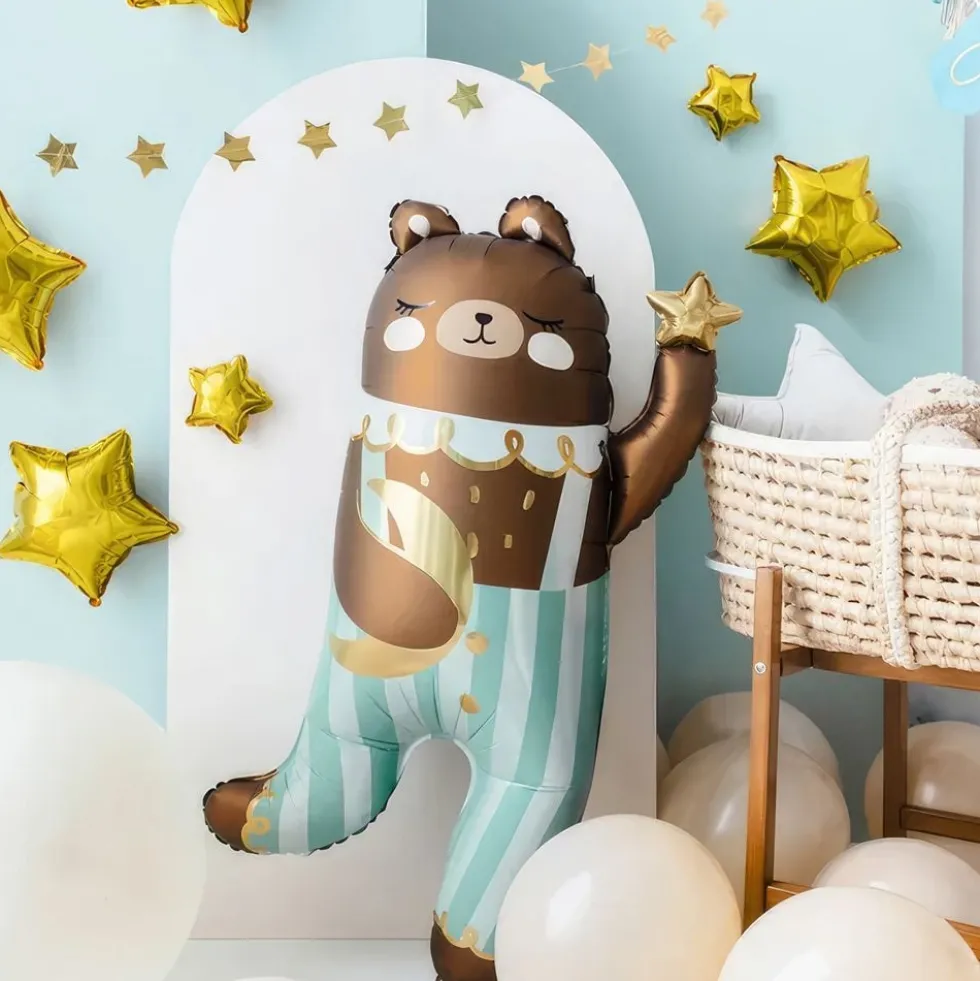 Folieballong Teddybjörn Blå