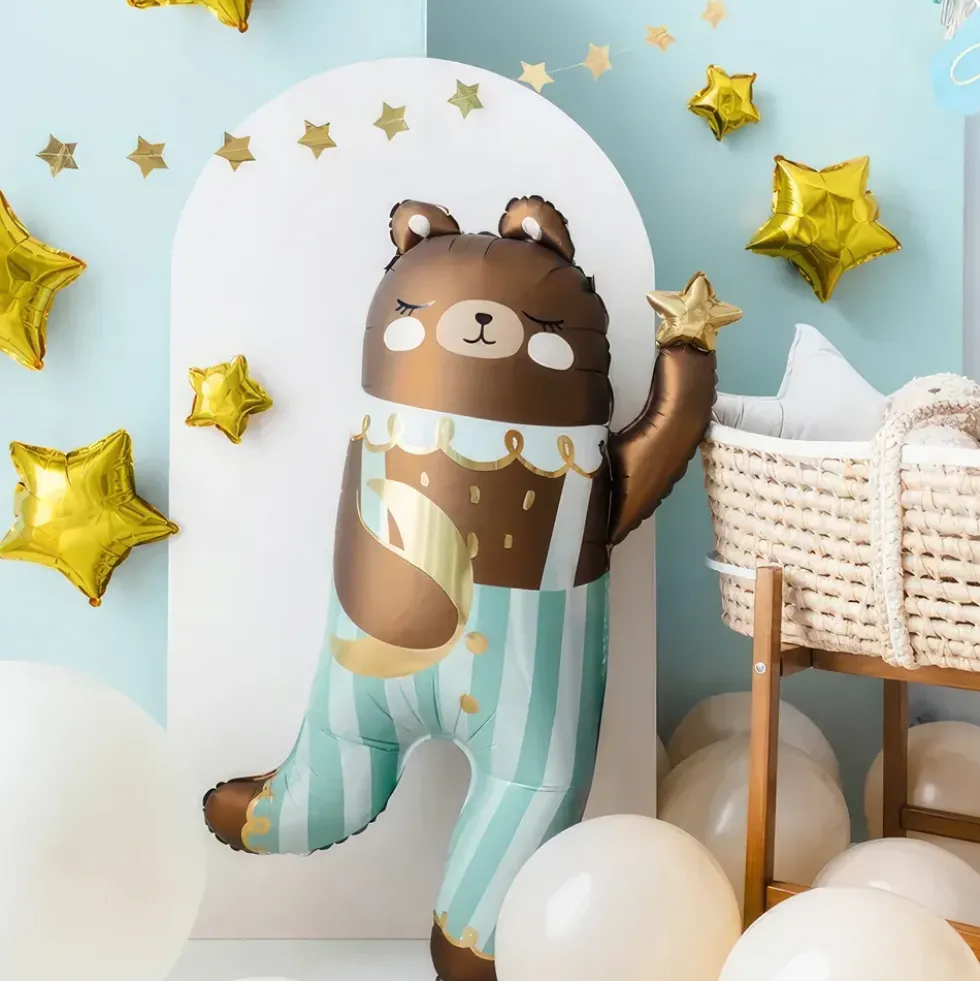 Folieballong Teddybjörn Blå