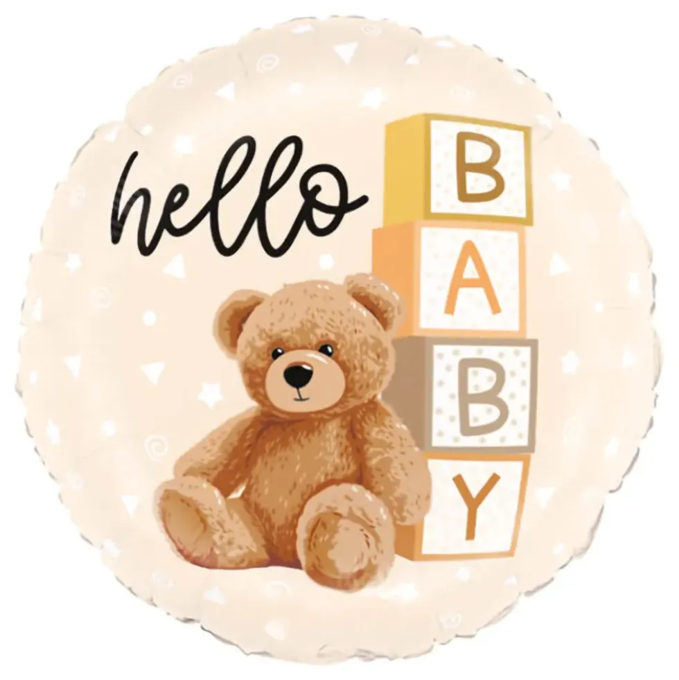 Folieballong Teddybjörn Hello Baby