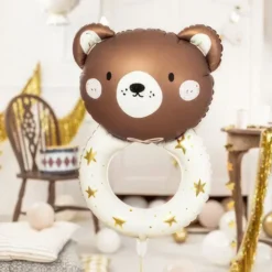 Folieballong Teddybjörn Skallra