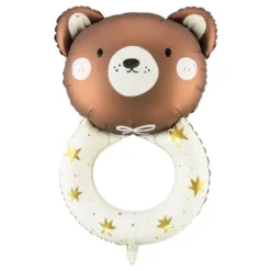 Folieballong Teddybjörn Skallra