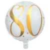 Folieballong 80 Vit/Guld