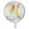 Folieballong 20 Vit/Guld