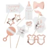 Fotoprops Babyshower Roséguld