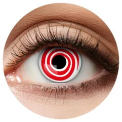 Färgade Linser Red Spiral