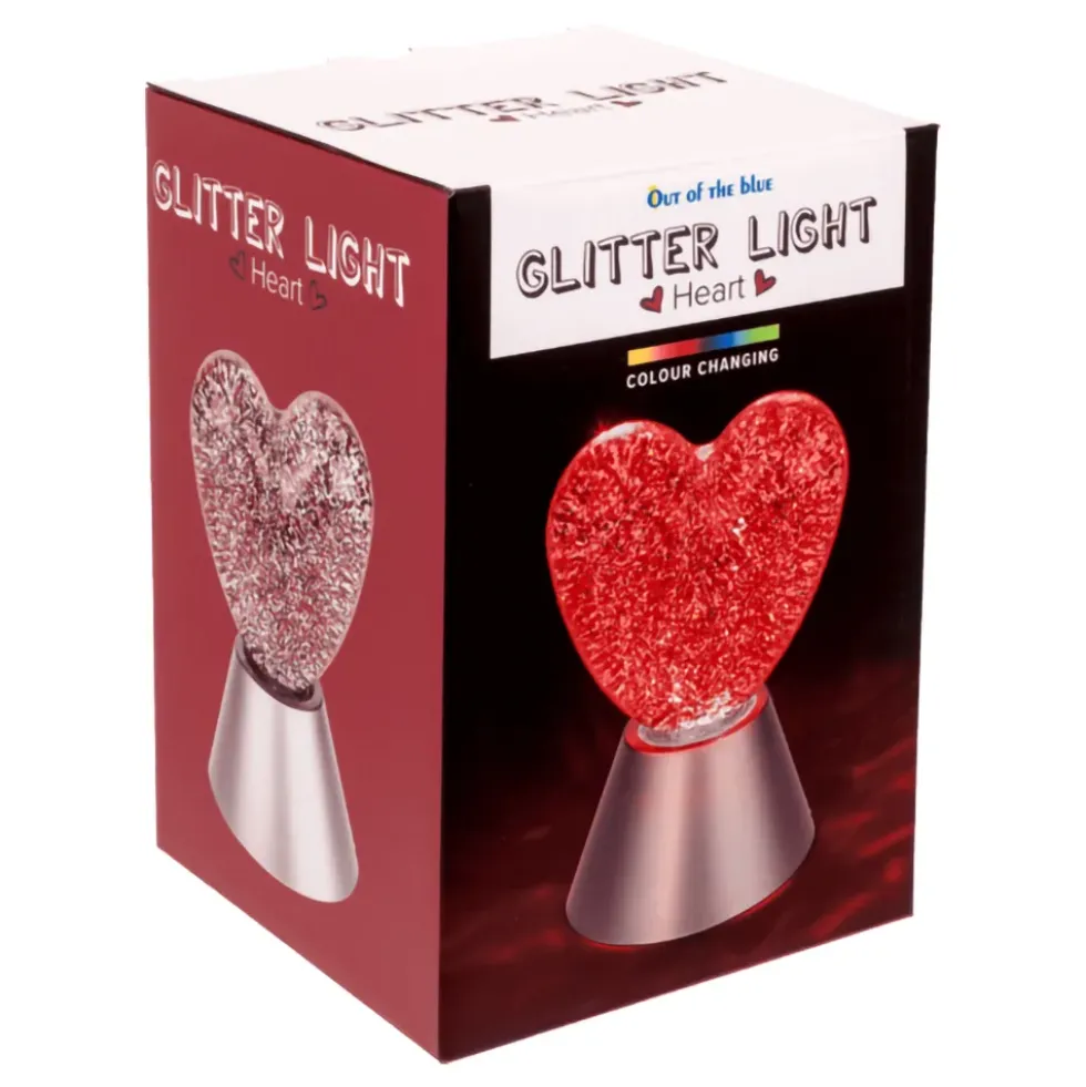 Färgskiftande Lampa Hjärta Glittrande