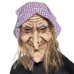 Gammal Häxa med Scarf Mask