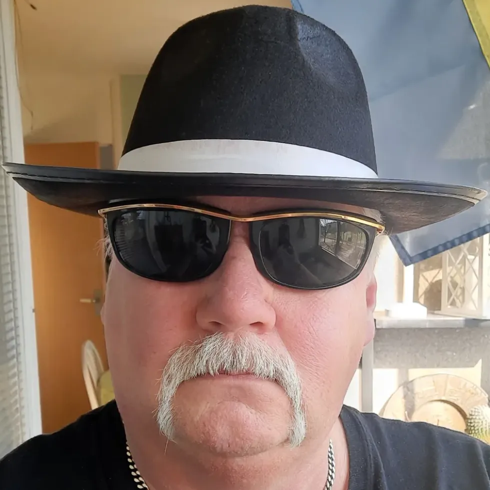 Gangsterhatt Svart med Vitt Band