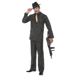 Gangster Svart Maskeraddräkt
