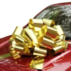 Gigantisk Presentrosett Guld Metallic