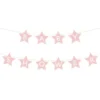 Girlang Baby Shower Stjärnor Rosa