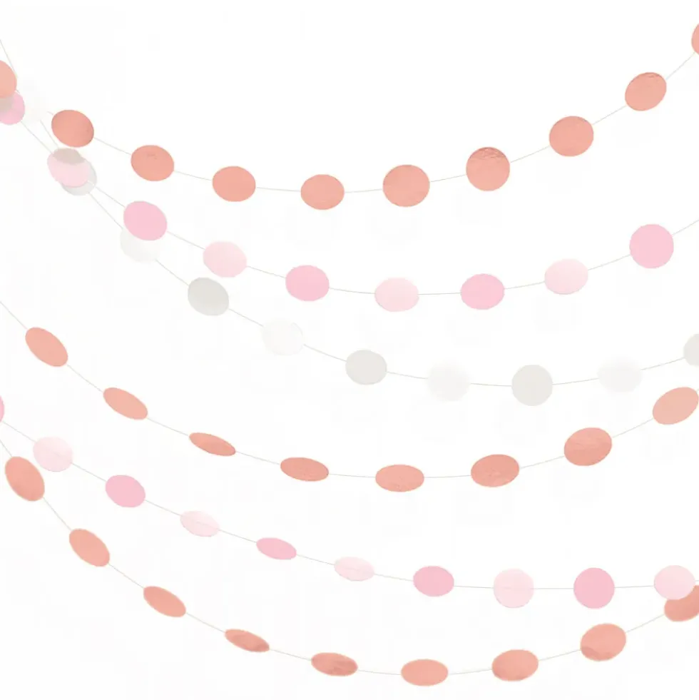 Girlanger Cirklar Roséguld Blush