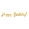 Girlang Happy Birthday Guld