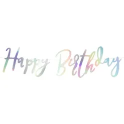 Girlang Happy Birthday Regnbågsskimrande