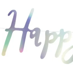 Girlang Happy Birthday Regnbågsskimrande