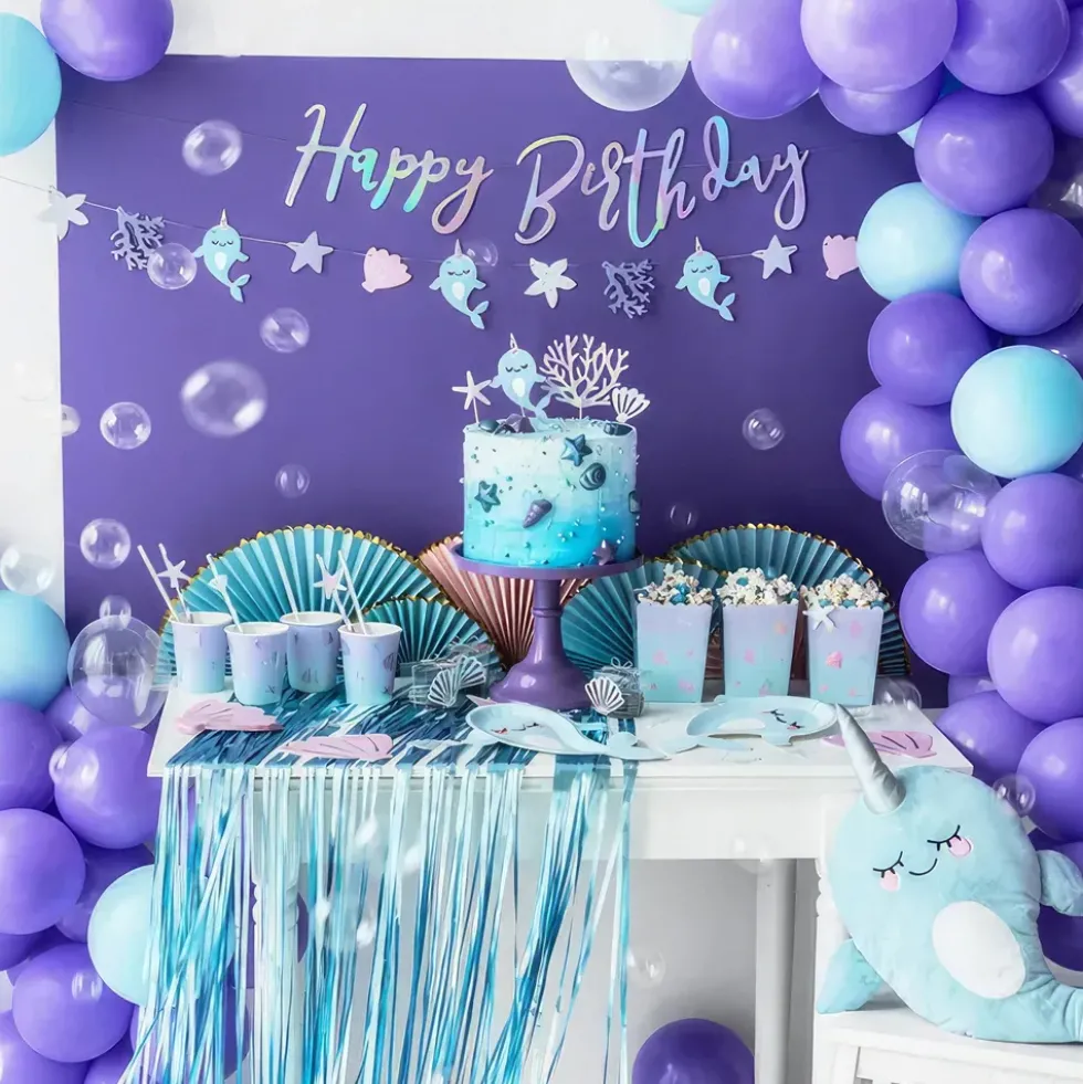 Girlang Happy Birthday Regnbågsskimrande