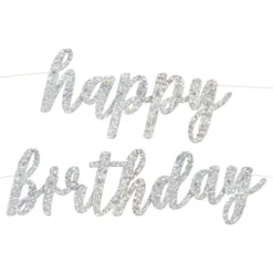Girlang Happy Birthday Silverskimrande