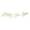 Girlang Happy New Year Guld Metallic