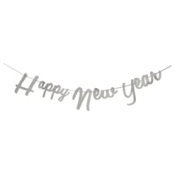 Girlang Happy New Year Silver Metallic