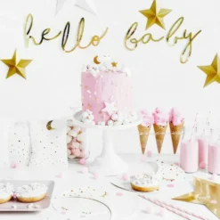 Girlang Hello Baby Guld Metallic