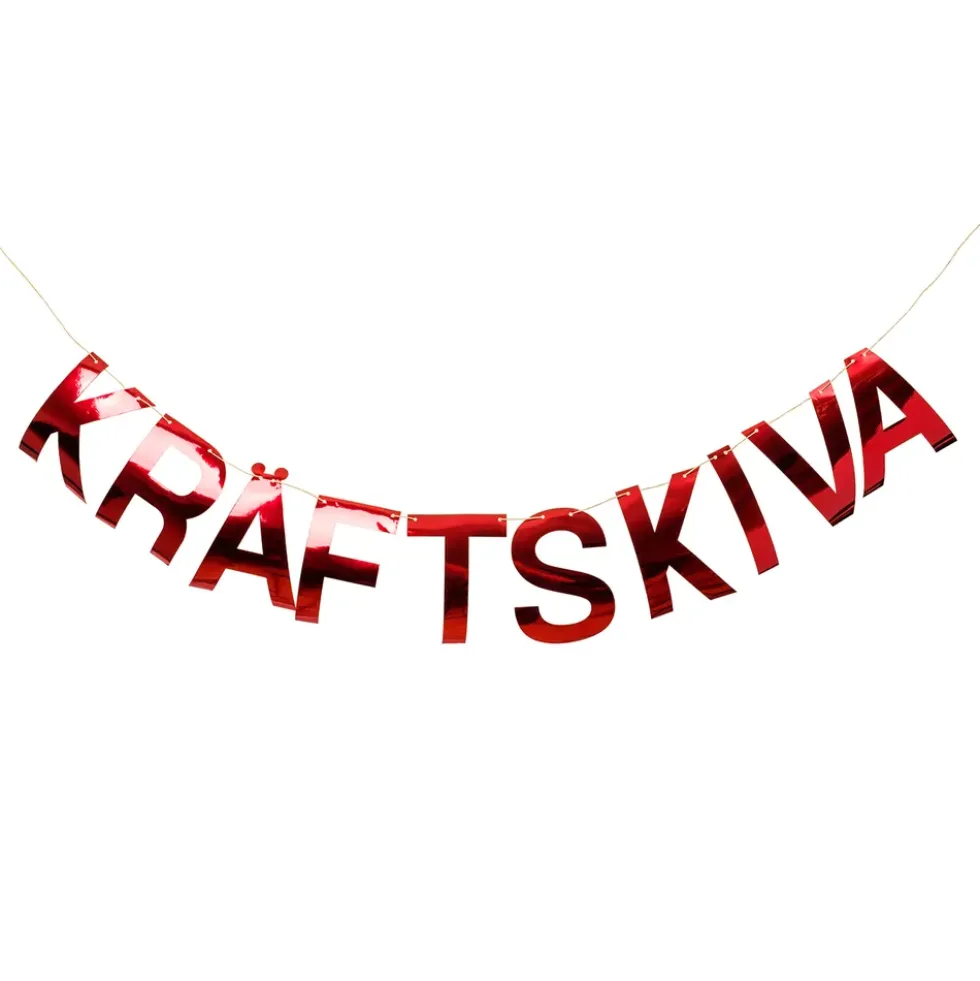 Girlang Kräftskiva Röd