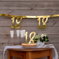 Girlang Siffra Guld Metallic