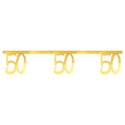 Girlang Siffra Guld Metallic