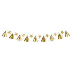 Girlang Tassels med Stjärnor Guld