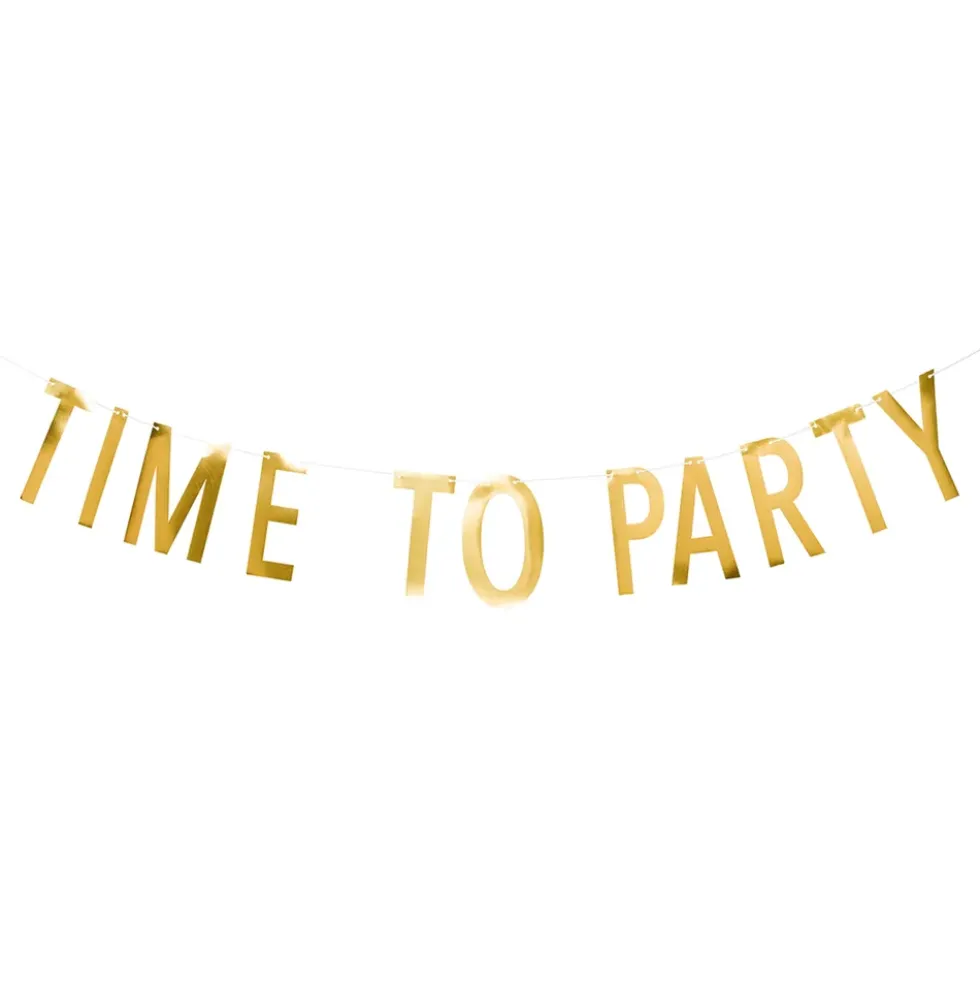 Girlang Time To Party Guldfolie