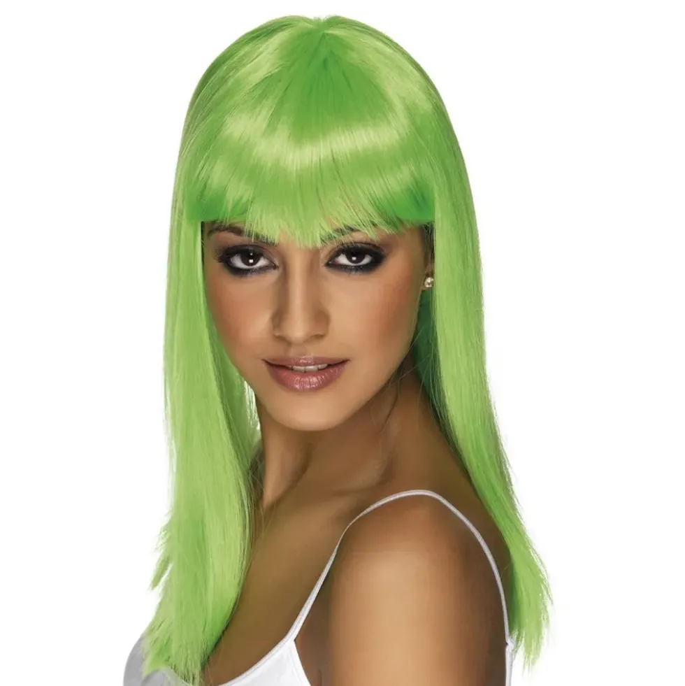 Glamourama Neongrön Peruk