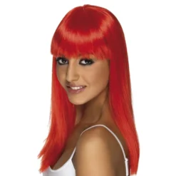 Glamourama Neonröd Peruk
