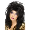 Glamrockare Svart Peruk
