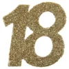 Glasdekoration 18 Guld/Glitter