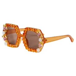 Glasögon Flowers med Pärlor Orange
