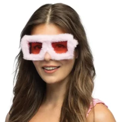 Glasögon Fluffiga Rosa