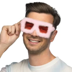 Glasögon Fluffiga Rosa