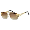 Glasögon Guld Leopard