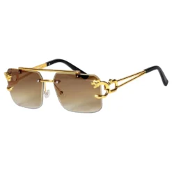 Glasögon Guld Leopard