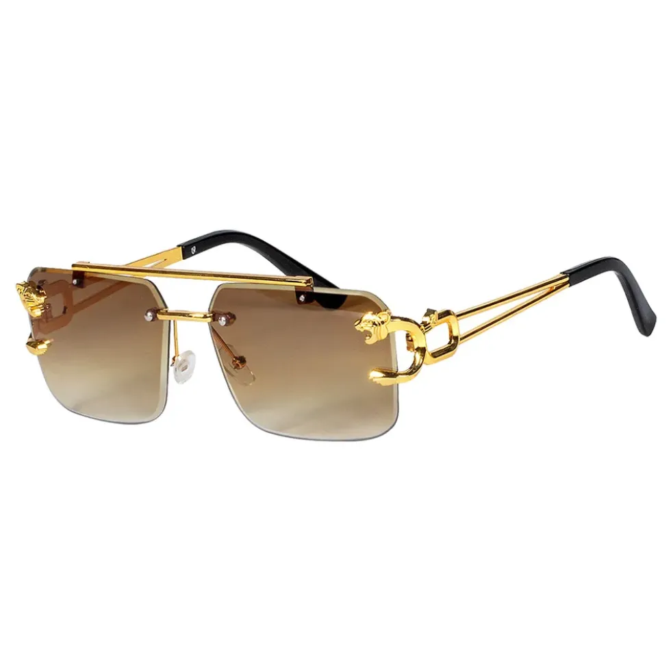 Glasögon Guld Leopard