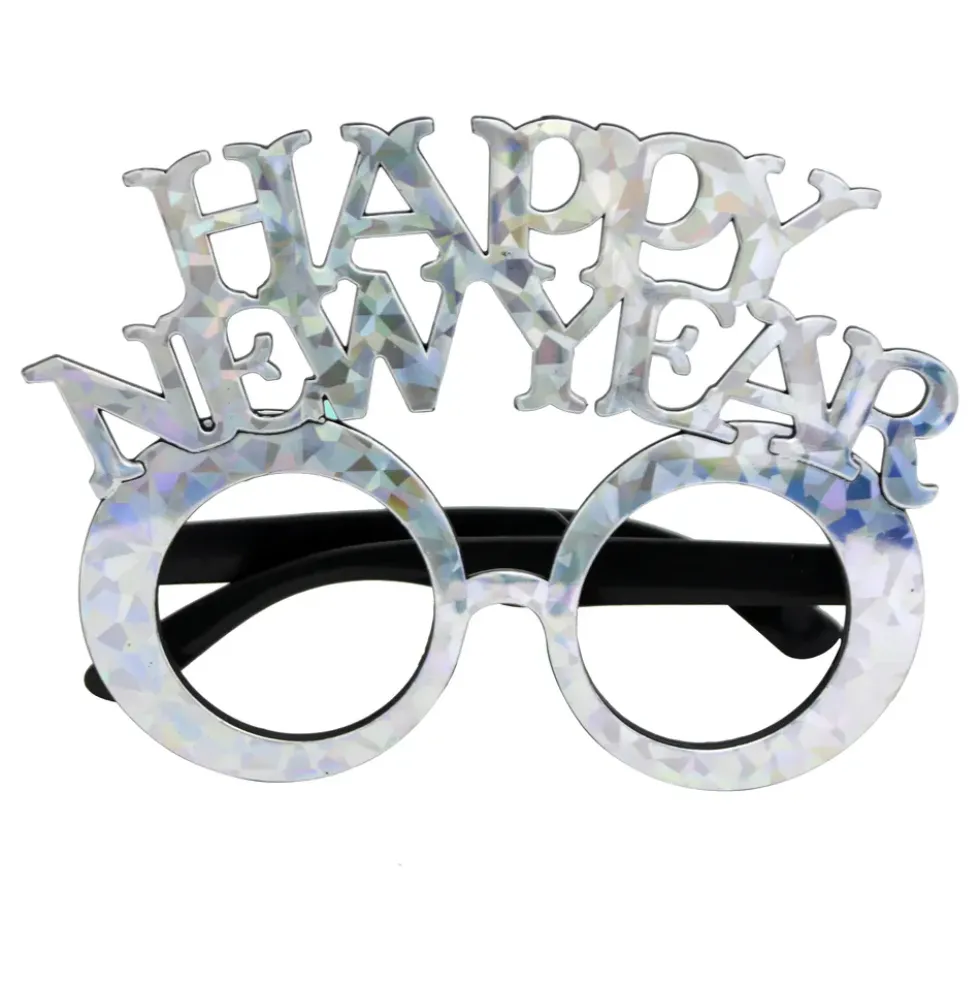 Glasögon Happy New Year Silver