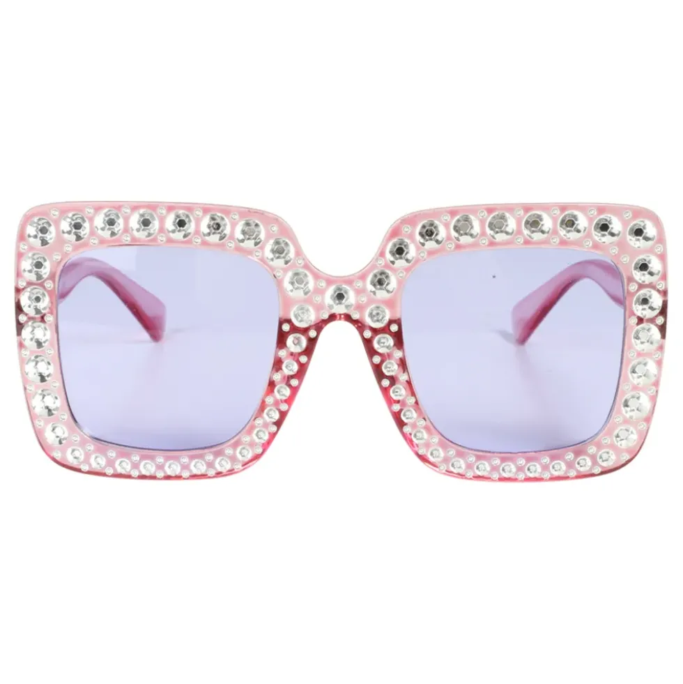Glasögon Rosa med Strass