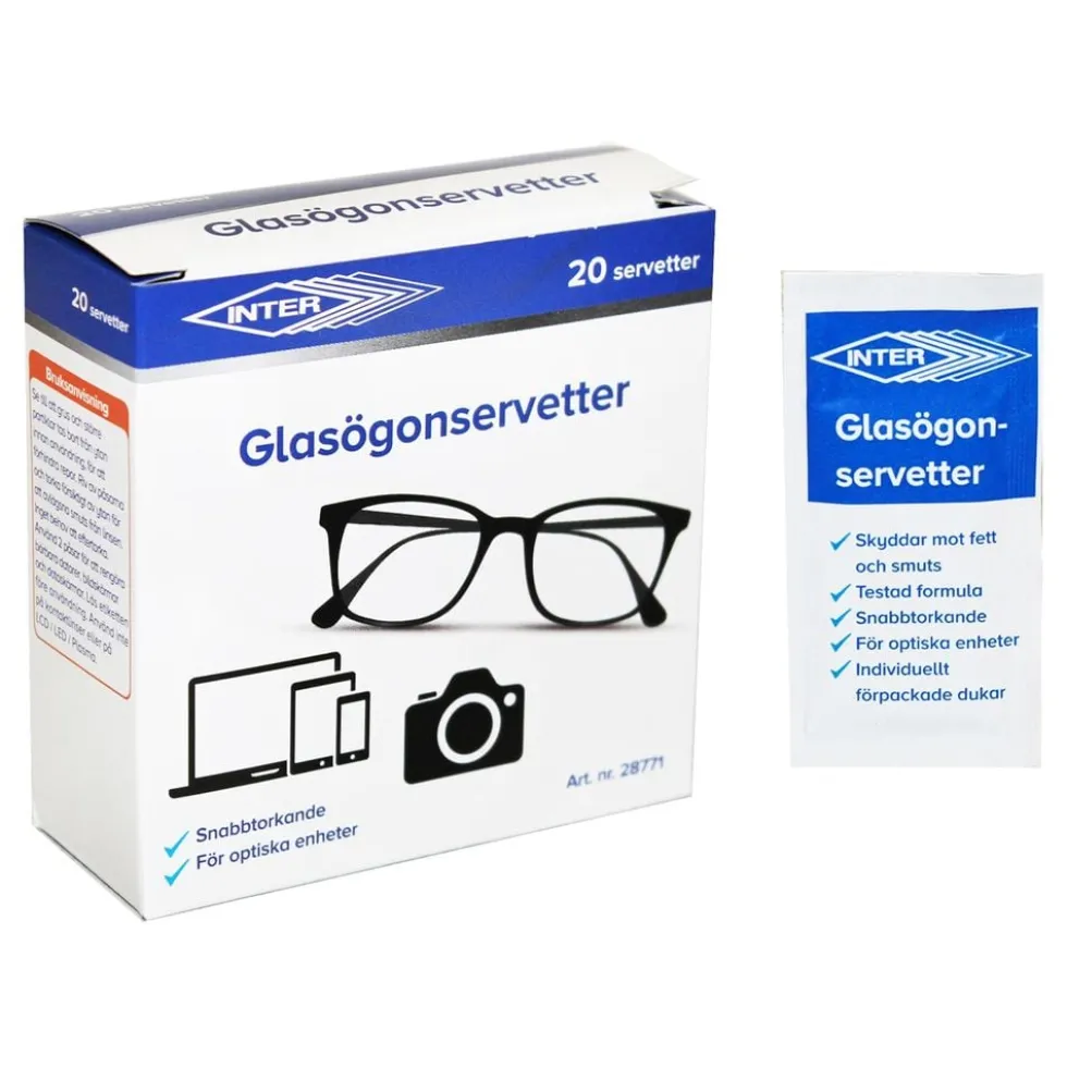 Glasögonservetter
