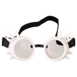 Glasögon Steampunk med Nitar Vit