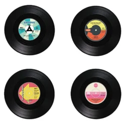 Glasunderlägg Vinylskivor