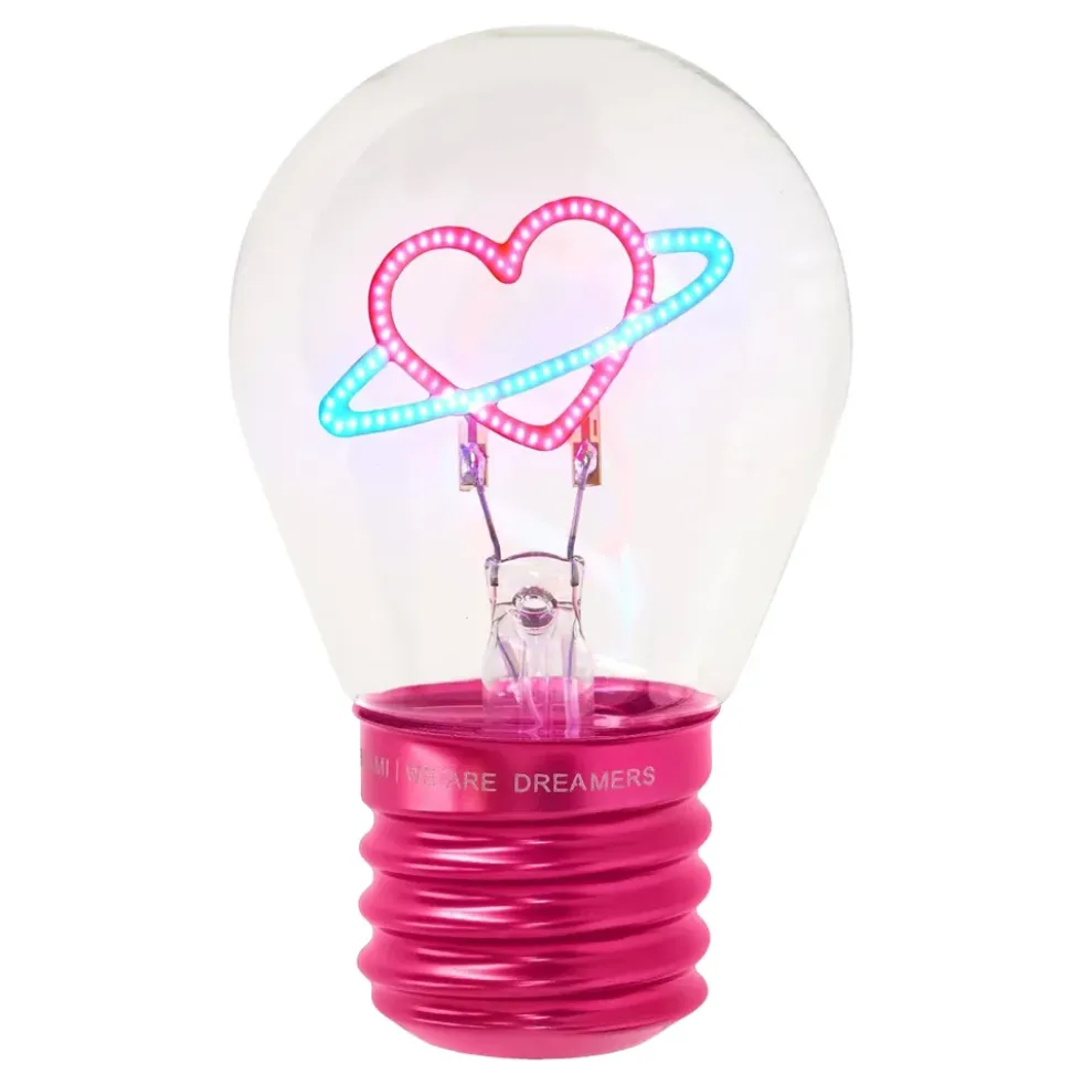 Glödlampsformad Bordslampa Planet Heart
