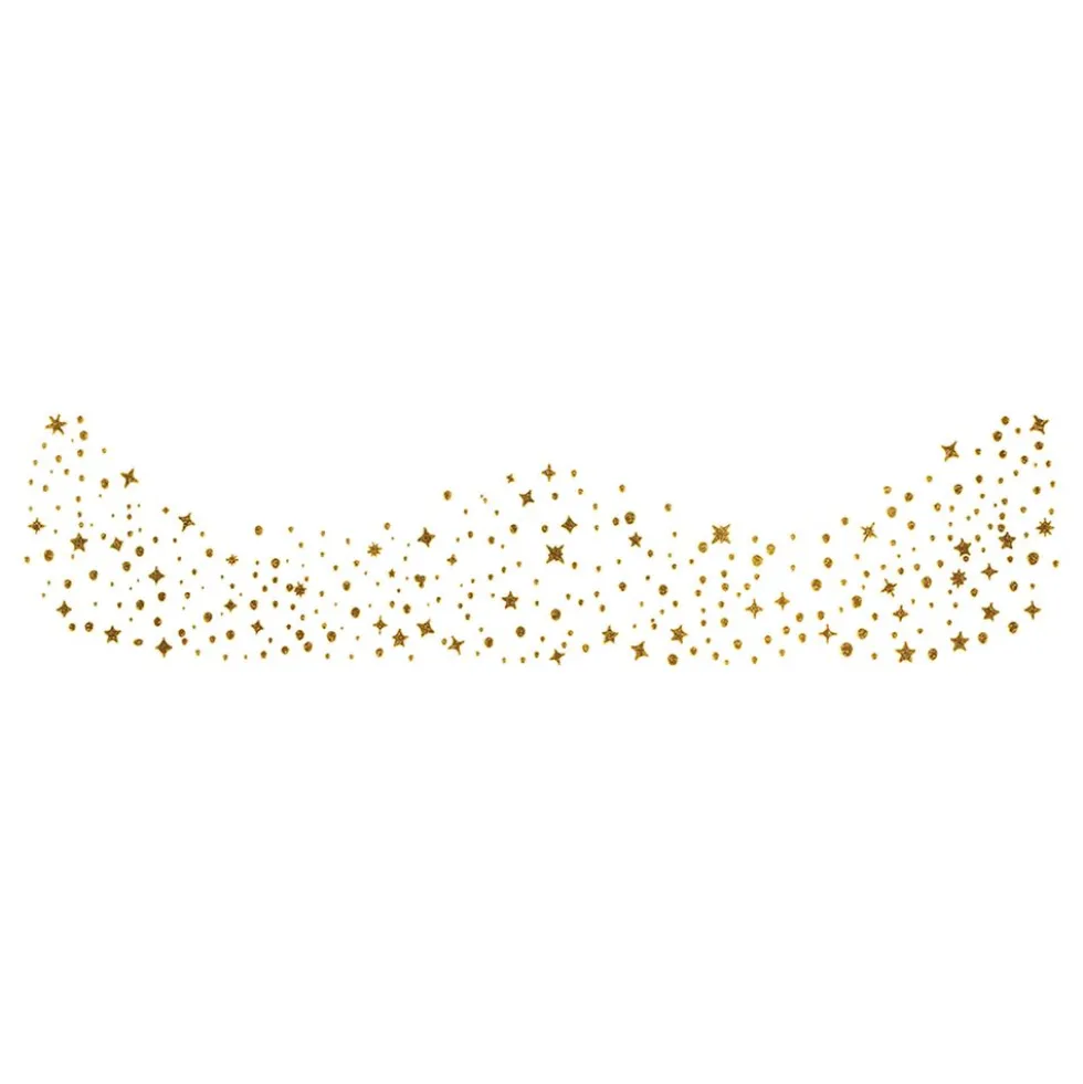 Glitterfräknar Stjärnor Guld