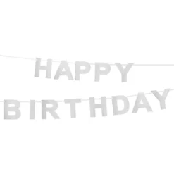 Glittergirlang Happy Birthday Silver