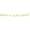 Glittergirlang Happy Birthday Guld